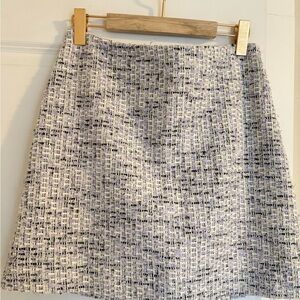 Club Monaco Textured Woven A-Line Skirt purple , black and cream